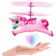 Flying Fairy Toys for Girls Sky Magic RC Unicorn Toys for 6 7 8 9-12 Year Old Kids Flying Ball Helicopter Drone Toy Ideal