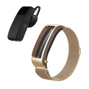 B5 HR Blood Pressure Oxygen Siri Weather Dynamic Speaker Smart Bracelet and Earphones GOLD COLOR