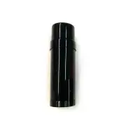 (24) Empty Clear Plastic Deodorant Containers - 2.5 Oz Cylinders (BLACK)