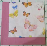THREE DECORATIVE COCKTAIL NAPKINS for DECOUPAGE "Butterflies "