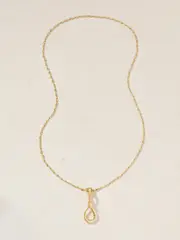 [Marla Aaron] Marla Aaron - Small True Lover's Knot Lock + Chain 18-karat Gold Necklace - One size One size Gold