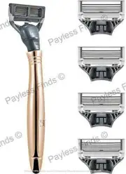 Harry's Copper Winston Men Chrome Razor Set 5 Blade gold Heavy Die cast zinc