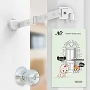 Neobay Child Proof Door Lock with Adjustable Door Strap and Latch. No Need for Interior Cat Door. Keep Toddler Out of Room with Litter Box While Let Cat in Easily