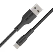 Promate XCORD-AC.BLK 2A - 480Mbps USB-A to USB-C Cable - 1m - Black Super Flexible - Data & Charge [XCORD-AC.BLK]