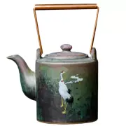 Jingdezhen Kung Fu Tea Set with Handmade Retro Ceramic Lifting Beam Teapot
