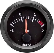 SKMWLMRAJ -1~2 Bar Turbo Boost Gauge 52mm 12V Car Meter Turbo Pressure Gauge Motorcycle Pointer Gauges NO Wideband Controller Narrow Band Boost Meter