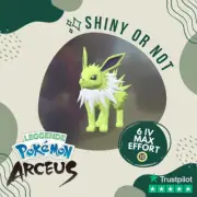 Jolteon Shiny ✨ Legends Pokémon Arceus 6 IV Max Effort Alpha Leggende Custom