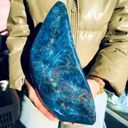 9.57LB Natural Blue apatite Quartz Crystal Decoration mineral Specimen Healing