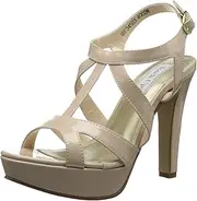[Touch Ups] Women's Queenie Synthetic Platform Sandal,Nude