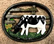 Cow Cast Iron Trivet -New In Box (T)