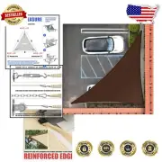 Elegant Brown Triangle Shade Sail - 95% UV Block, Durable Design, Custom Sizes