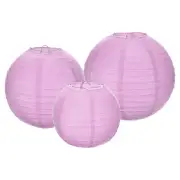 6Pcs 6"8 "12" Light Purple Paper Lanterns Decorative Round Hanging Ball Lantern