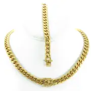 10mm Miami Cuban Link Bracelet 7'' & Chain 18'' 18k Gold Plated Stainless Steel