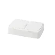 2Pcs Double Grids Push-Button Storage Box Household Small Part Storage Box Makeup Organizer Make-up Cotton Pad Box Cotton swab Box