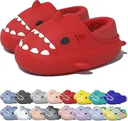 Jfxgjuv Sharklas Polares Winter Cloud Slides Shark Slippers Adults and Kids Cartoon Fuzzy Slippers Non-Slip Soft Comfy Home Slippers Winter Shark Slides