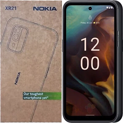 Nokia XR21 5G Midnight Black 128GB + 6GB Dual-Sim Factory Unlocked OEM NEW