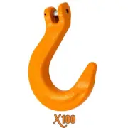1/2" Clevis Foundry Casting Trunnion Hook X100 Forged Orange 15,000 lbs Industry
