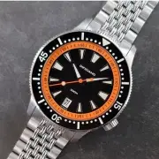 DIFICIANO Marlin 300M Automatic Watch Black/ Orange shipped from USA