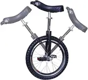Black Unicycle for Kids/Adults Boy, 16In/18In/20In/24In Leakproof Butyl Tire Wheel, Steel Frame, for Outdoor Sports, Load 150Kg/330Lbs (Size : 24"(60Cm)) Durable TDF