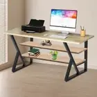 Modern 2PCS Iron Table Legs K-Shaped Floor Standing Dining Table Legs Black NEW