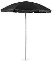 ONIVA - a Picnic Time Brand Outdoor Canopy Sunshade Beach Umbrella 5.5' - Small Patio Umbrella - Beach Chair Umbrella, (Black)