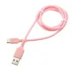Pink 3ft USB-C Cable Charger Cord Power Wire Type-C for Cell Phones