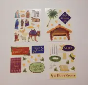 Creative Memories Lot of 4 Sheets ~Holiday Silent Night~ 2003 Stickers