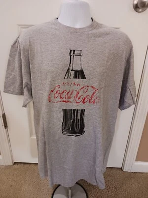 Drink Coca Cola Glass Bottle NWOT Grey Tshirt XL