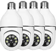 Gyorwst 4 Piece Light Bulb Security Camera Outdoor Security Camera Light Bulb Outdoor Light Bulb Cameras