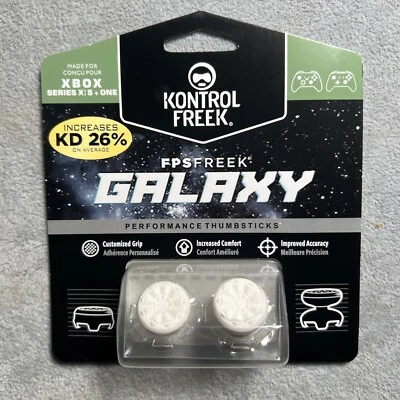 Kontrol Freek Xbox One S X Controller Performance Grips FPS Galaxy White 2pc NEW