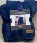 Koolaburra By UGG ~ Ryanna ~ Super Soft Throw Blanket in Navy Dark Blue 50"x70"
