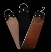 3" Duke City Premium Italian Horsehide 3 Layer Straight Razor Strop(Macchiato)