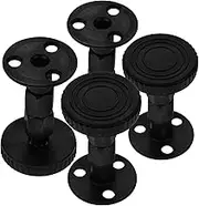 SWOOMEY 4pcs Adjustable Headboard Wall Protector Bed Stoppers Sleep Prevents Bed Shaking and Noise Fits Various Headboard Black