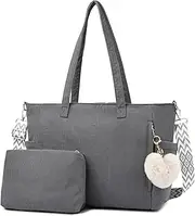 [Makukke] Cord Tote Bag Shopper Bag Women's Shoulder Bag Large Handbag Shoulder Bags for Work Office Travel Shopping School