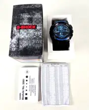 NEW OPEN BOX - Casio G-SHOCK 5081 Black Blue Watch GA-100CB Analog Digital