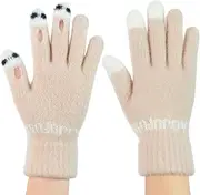 [Glugahrif] Warm Gloves for Cold Weather, Thermal Winter Touch Screen Gloves - Windproof Ski Gloves for Women | Soft Thick Motorcycle Gloves, Warm Gloves for Cold Weather, for Women, Girls