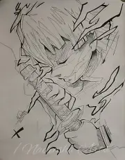 Zenitsu Agatsuma : Demon Slayer 100% Original Hand Drawing