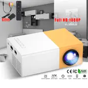 OZNALA YG300 Mini Projector HDMI USB LED HD 1080P Home Cinema Portable Pocket Projector Party (20-80 inches)