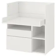 SMÅSTAD desk, white white/with 2 drawers, 90x79x100 cm