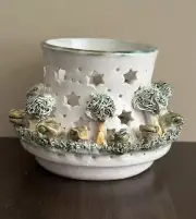 Handmade Porcelain Frog TEA LIGHT CANDLE HOLDER Meike Snyder Studio Pottery