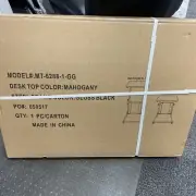 New In Box Mahogany Computer Racing Desk/Removable Pouch - MT-6288-1-GG