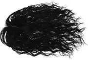 IWOWHERO Short Wig Bang Human Hair Wig for Women Stylish Hair Piece Natural Length Corn Wave Option