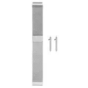 Stainless Steel Mesh Watch Strap 22mm Quick Release Magnetic Clasp, Silver