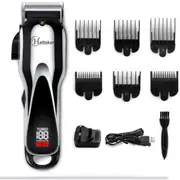 Hatteker Professional Taper Hair Clipper SK-532 ? Ultra-Powerful Full Size Clipper Cordless Men's Beard Trimmer With 6 Attachment Combs Rechargeable Battery, Washable
