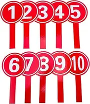 Veemoon 10Pcs Hand Voting Scoreboards Multi Use Boards for Competitions Events Lightweight Easy to Clean for Teachers Students