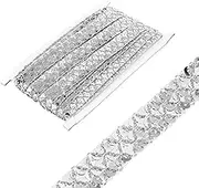 uxcell 2cm x 13m Sequins Trim Flat Sequin Paillette Ribbon Strip Braid for Crafts, Embellishments, DIY Sewing Costume Silver Tone