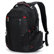 SWISSWIN Swiss waterproof 17" laptop Backpack School backpack Travel Shoulder Bag SW8118 Black