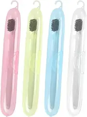 Toothbrush Holders Travel - 4X Toothbrush Travel Container - Bathroom Hygiene Accessories for Camping Outdoor Daily Use Outing Business Trip