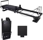 CRODRES Pilates Reformer Machine, Foldable Pilates Reformer Machine Equipment Dual Resistance - Springs and Latex Elastic Rope for Home Gym