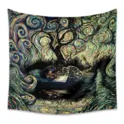 Tapestry “Trippy Man - Tree Of Life” Wall Hanging Decor 60” x 51” - Art Depot